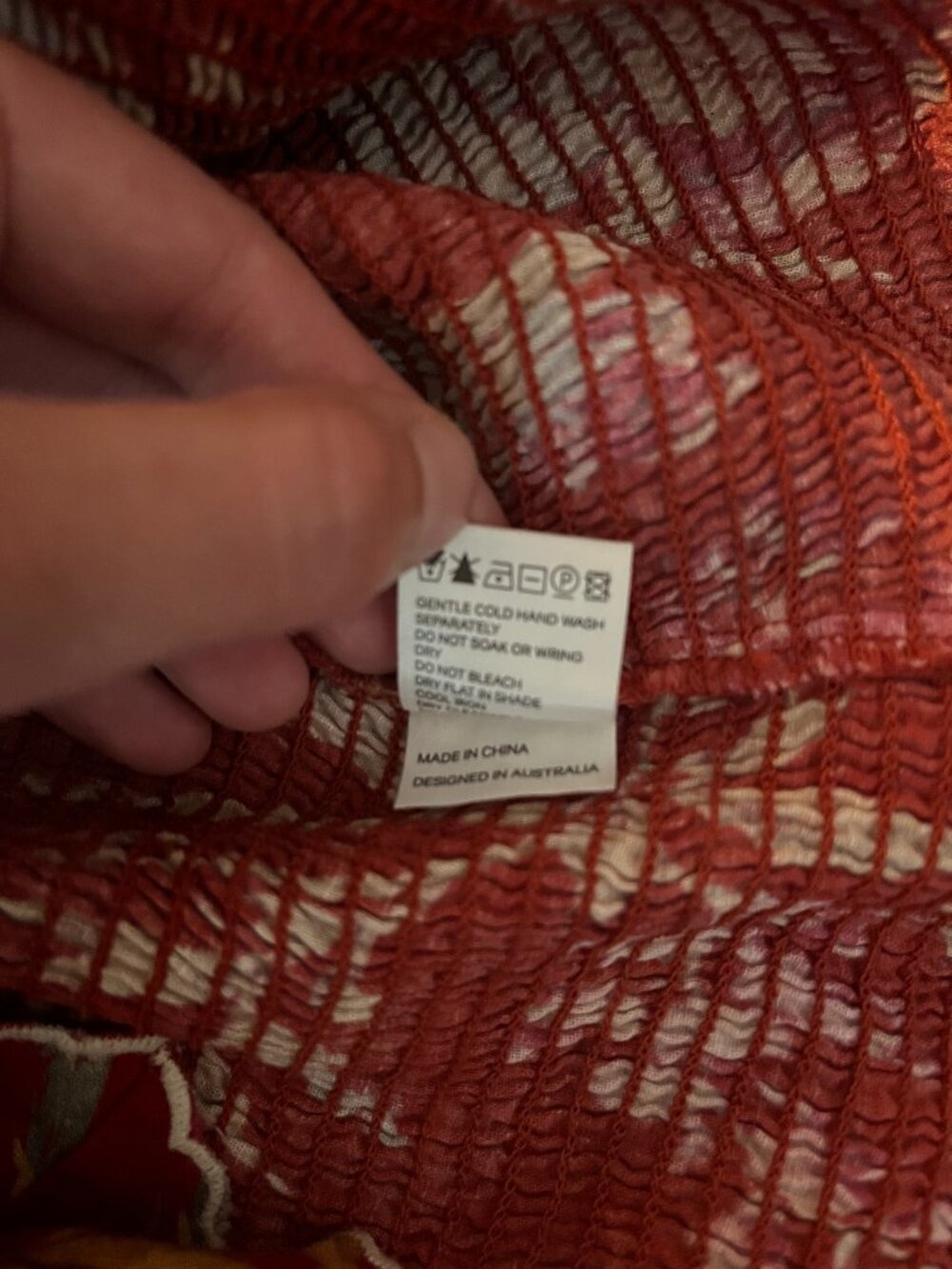 NWOT ZIMMERMANN Linen Corsair Shirred Flutter Mini Dress 3 US 10 Red Floral - Picture 11 of 11